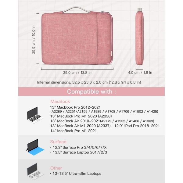 Inateck LB02006 Laptop antas (13 in)-Red