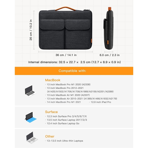 Inateck LB02011 Laptop �antas� (13 in�)-Black