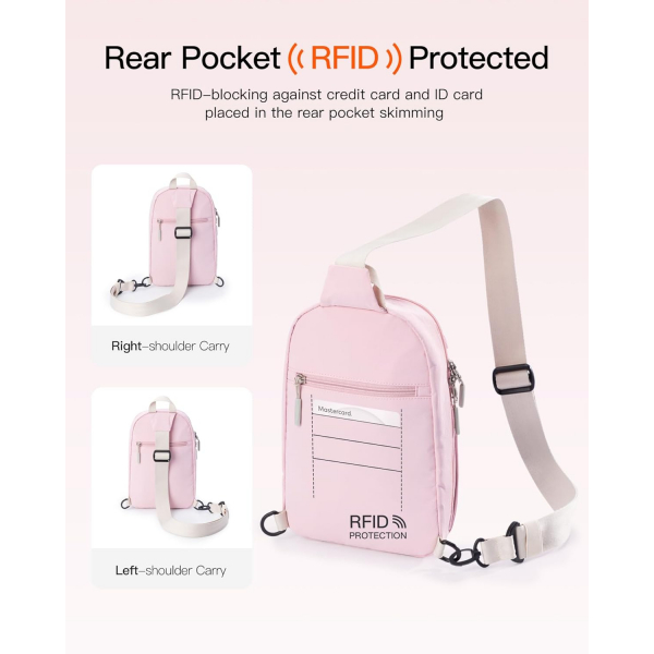 Inateck Sling Bag X-Row Seyahat antas -Pink