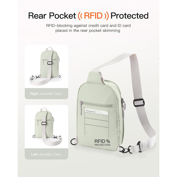Inateck Sling Bag X-Row Seyahat antas -Green