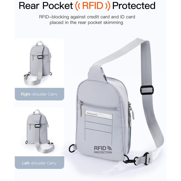 Inateck Sling Bag X-Row Seyahat antas -Gray