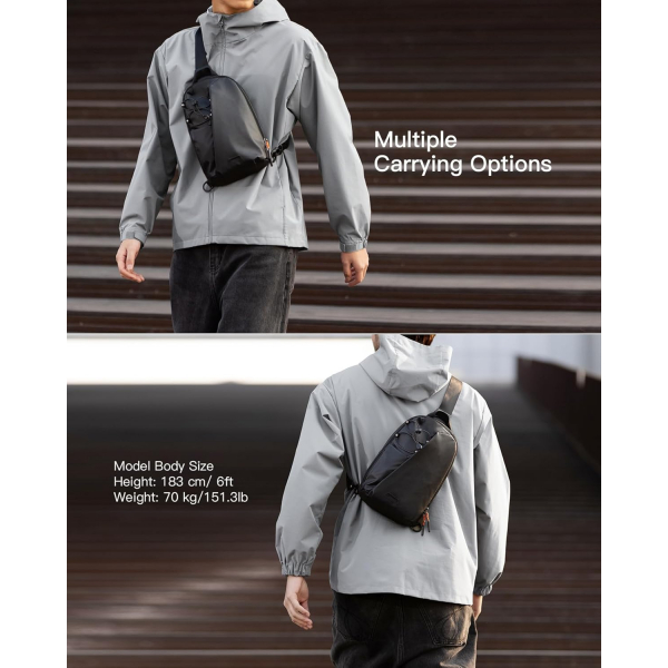 Inateck Sling Bag X-Row Seyahat antas -Black