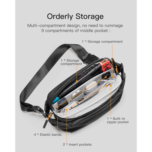 Inateck Sling Crossbody Chest anta(4L)