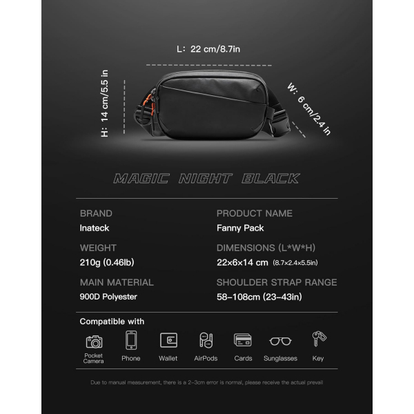 Inateck X-Mini Askl anta -Black 