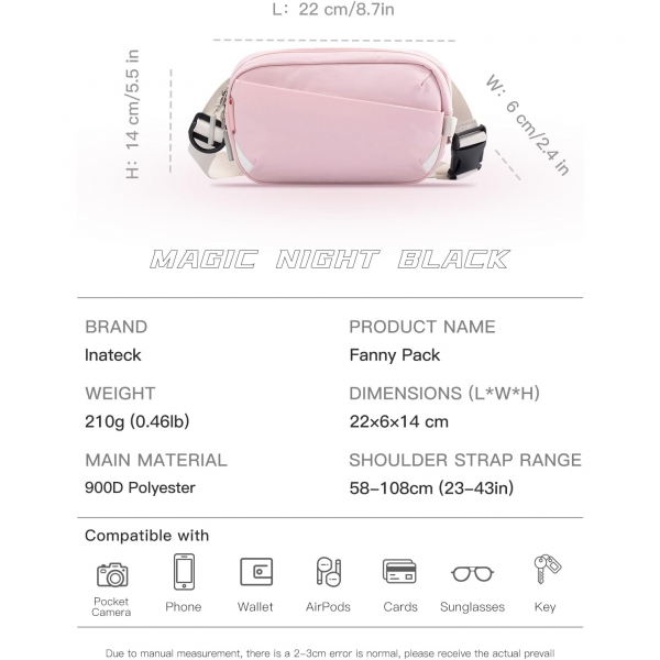 Inateck X-Mini Askl anta -Pink