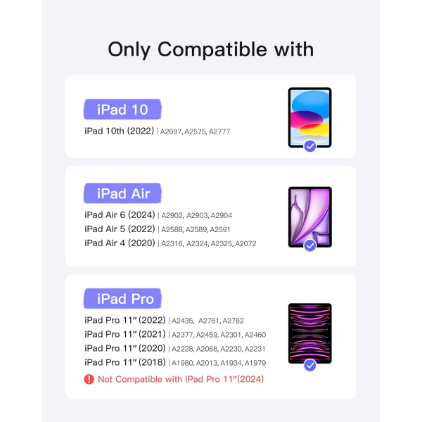 Inateck iPad 10.Nesil Klavyeli Klf (10.9 in)-Purple 