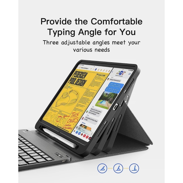 Inateck iPad 10.Nesil Klavyeli Klf (10.9 in)-Black 