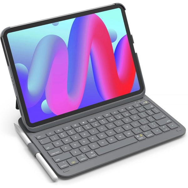 Inateck iPad 10.Nesil Light Klavyeli Klf (10.9 in)-Gray