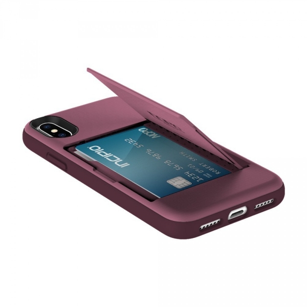 Incipio Apple iPhone X Stowaway Kartlkl Klf-Plum