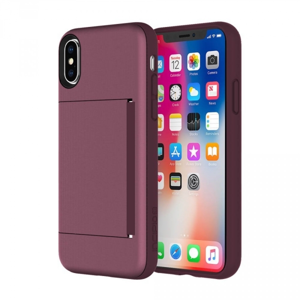 Incipio Apple iPhone X Stowaway Kartlkl Klf-Plum