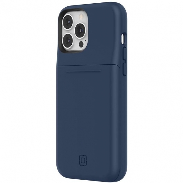 Incipio Stashback Serisi iPhone 13 Pro Max Czdan Klf (MIL-STD-810G)-Navy