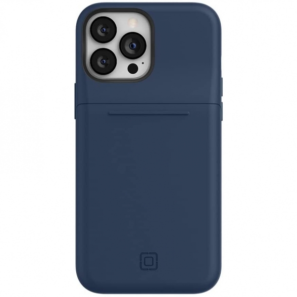 Incipio Stashback Serisi iPhone 13 Pro Max Czdan Klf (MIL-STD-810G)-Navy