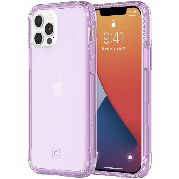 Incipio iPhone 12 Grip Serisi Klf (MIL-STD-810G)-Translucent Lilac Purple