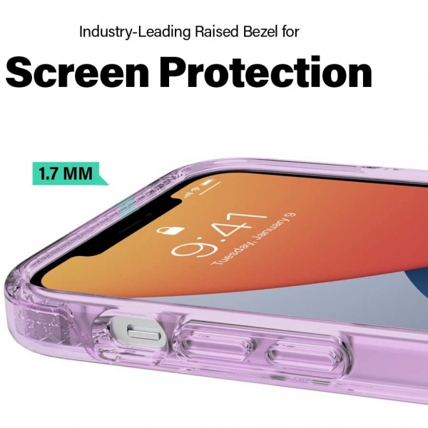 Incipio iPhone 12 Grip Serisi Klf (MIL-STD-810G)-Translucent Lilac Purple