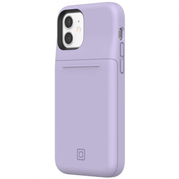  Incipio iPhone 12 Mini Stashback Kart B�lmeli K�l�f (MIL-STD-810G)-Lilac Purple