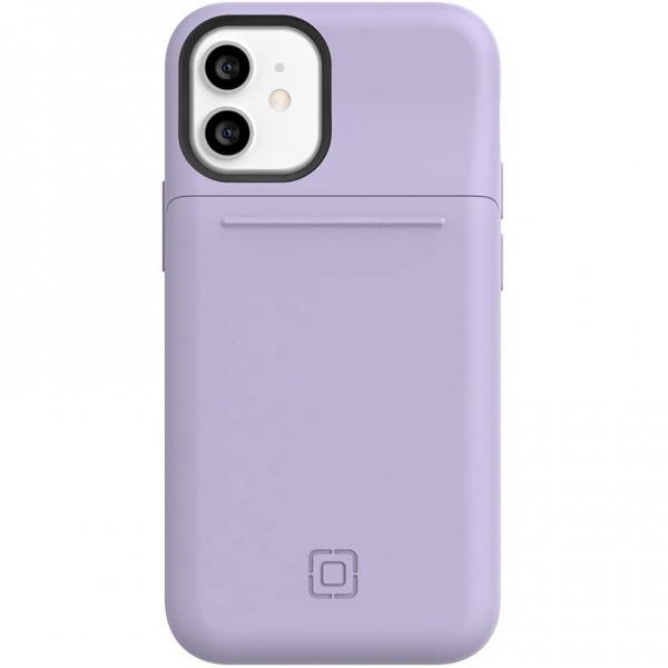  Incipio iPhone 12 Mini Stashback Kart Blmeli Klf (MIL-STD-810G)-Lilac Purple