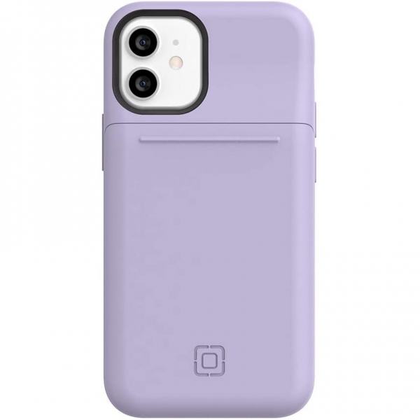  Incipio iPhone 12 Mini Stashback Kart B�lmeli K�l�f (MIL-STD-810G)-Lilac Purple