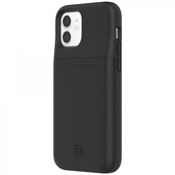  Incipio iPhone 12 Mini Stashback Kart B�lmeli K�l�f (MIL-STD-810G)-Jet Black