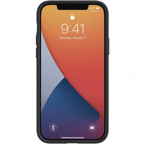  Incipio iPhone 12 Mini Stashback Kart B�lmeli K�l�f (MIL-STD-810G)-Jet Black