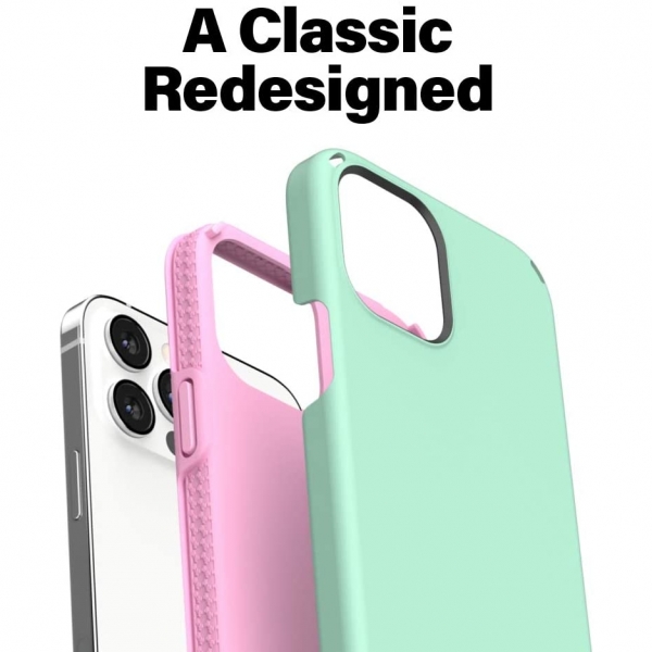 Incipio iPhone 12 Pro Max Duo Serisi Klf (MIL-STD-810G)-Candy Mint/Pink