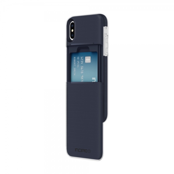 Incipio iPhone XS Max Stashback Kart Blmeli Klf-Blue