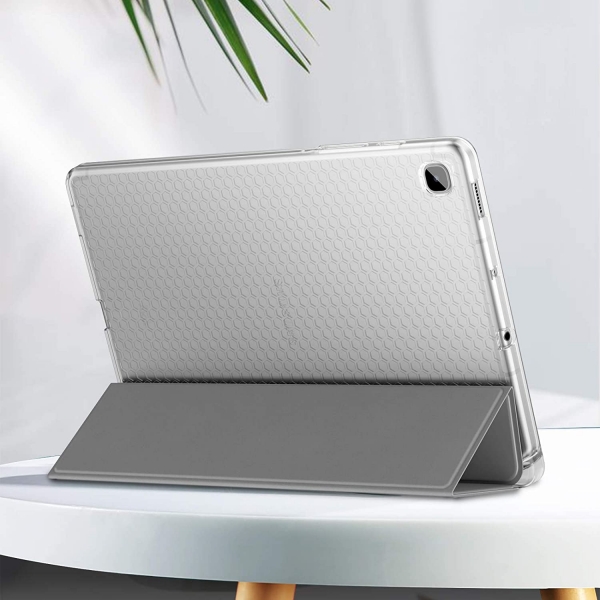 Infiland Galaxy Tab S6 Lite Kalem Blmeli Klf (10.4 in)-Grey