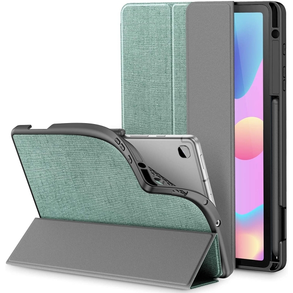 Infiland Galaxy Tab S6 Lite Kalem Blmeli Klf (10.4 in)-Mint