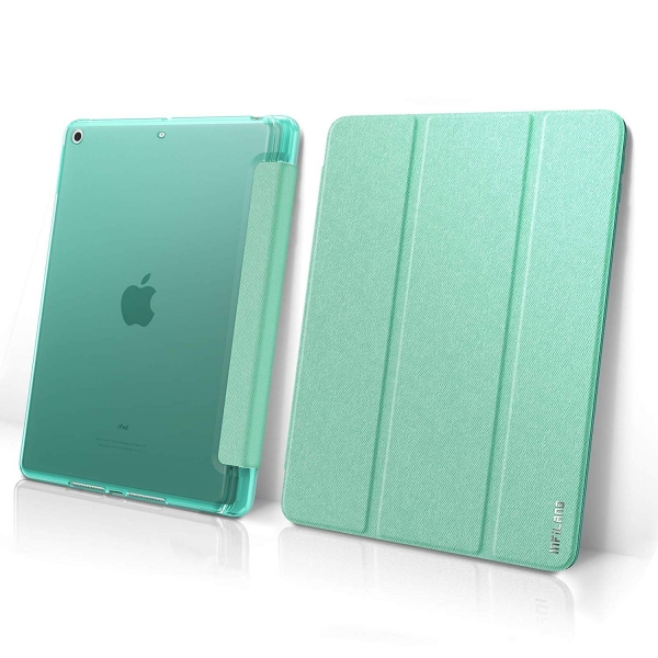 Infiland Apple iPad Kalem Blmeli Klf (9.7 in)-Mint Green