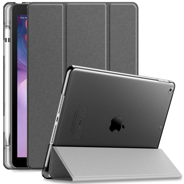 Infiland iPad Kalem B�lmeli K�l�f (10.2 in�)(7.Nesil)-Gray