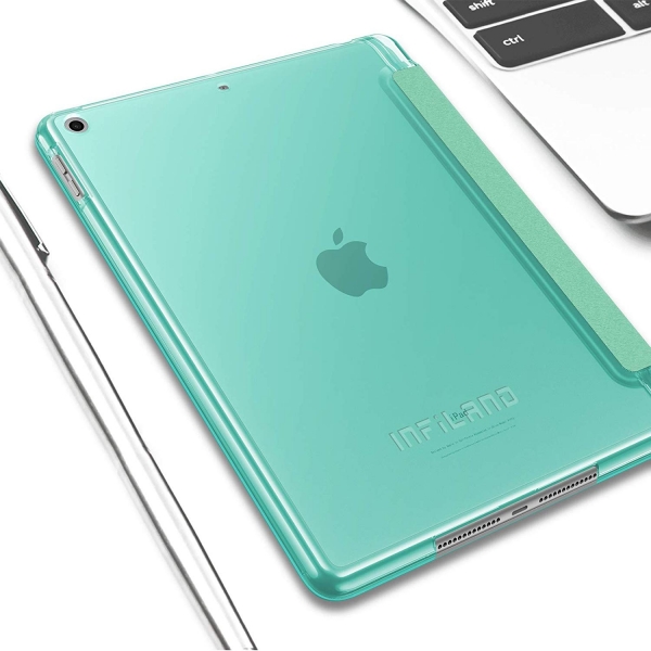 Infiland iPad Kalem Blmeli Klf (10.2 in)(7.Nesil)-Mint