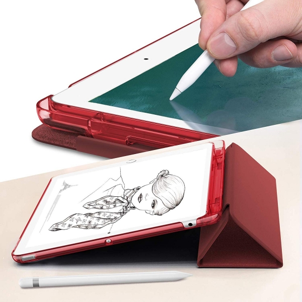 Infiland iPad Kalem B�lmeli K�l�f (10.2 in�)(7.Nesil)-Wine