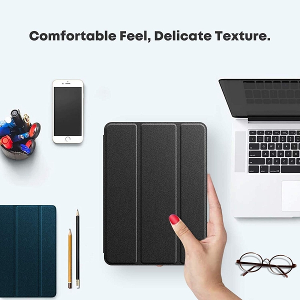 Infiland iPad Mini 5 Kalem Blmeli Klf (7.9 in)-Black