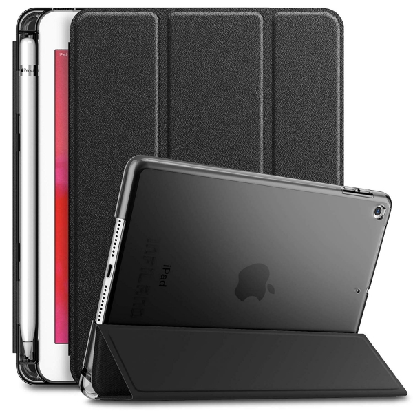 Infiland iPad Mini 5 Kalem Blmeli Klf (7.9 in)-Black