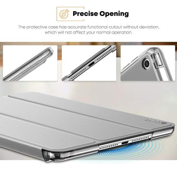 Infiland iPad Mini 5 Kalem Blmeli Klf (7.9 in)-Silver