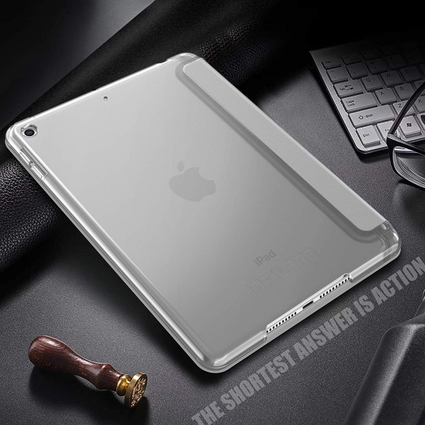 Infiland iPad Mini 5 Kalem Blmeli Klf (7.9 in)-Silver