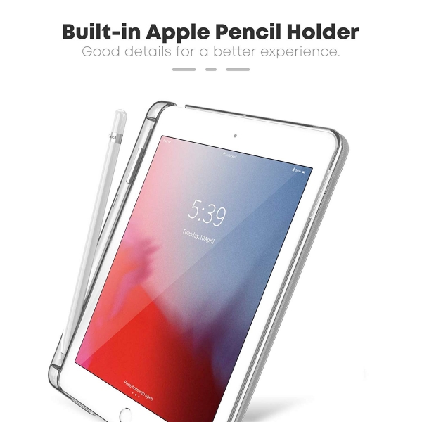 Infiland iPad Mini 5 Kalem Blmeli Klf (7.9 in)-Silver