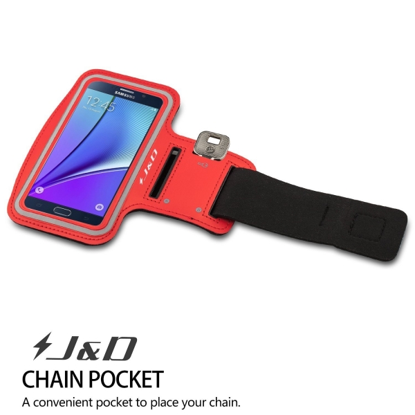 JD Tech Samsung Note 5 Kou Kol Band-Red
