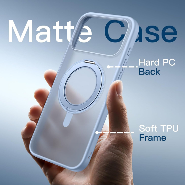 JETech 360 D�ner Halka iPhone 18 Pro Max Standl� K�l�f-Glacier
