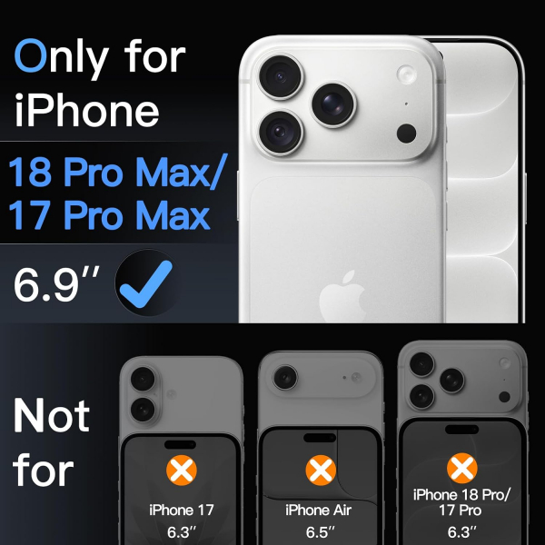JETech Anti-Reflective iPhone 18 Pro Max Ekran Koruyucu