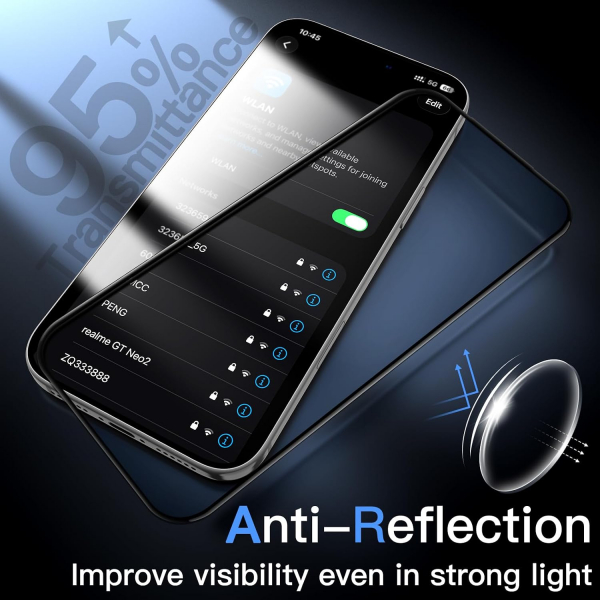 JETech Anti-Reflective iPhone 18 Pro Max Ekran Koruyucu
