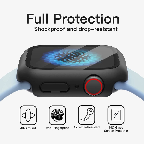 JETech Apple Watch 9/8/7 45mm Bumper Klf-Black