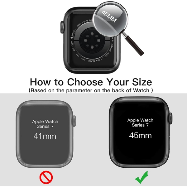 JETech Apple Watch 9/8/7 45mm Bumper Klf-Black