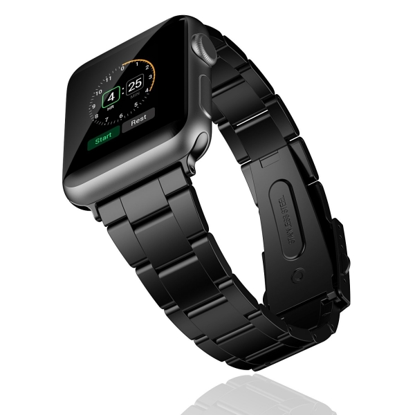JETech Apple Watch Paslanmaz elik Kay (42/44mm)-Black