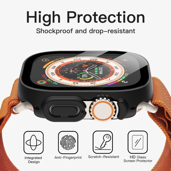 JETech Apple Watch Ultra 49mm Bumper Klf-Black
