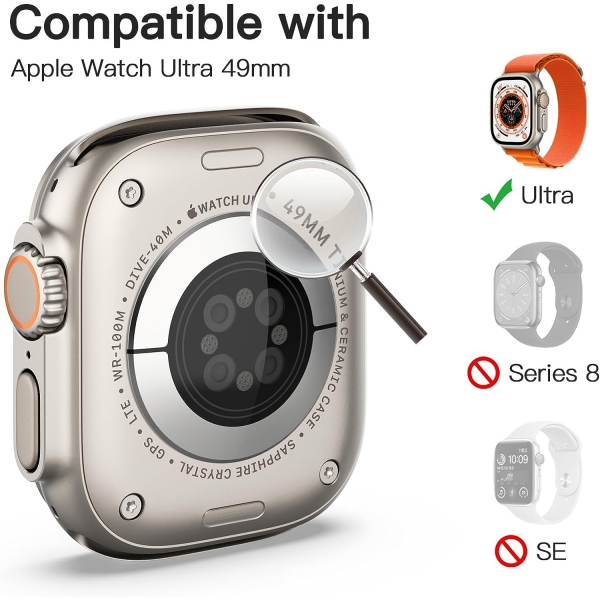 JETech Apple Watch Ultra 49mm Bumper Klf-Black
