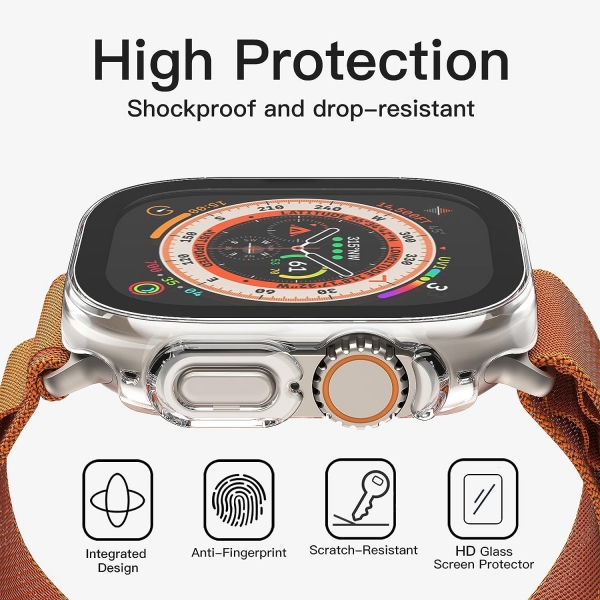 JETech Apple Watch Ultra 49mm Bumper Klf-Clear