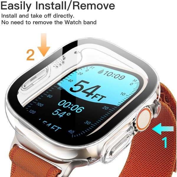 JETech Apple Watch Ultra 49mm Bumper Klf-Clear