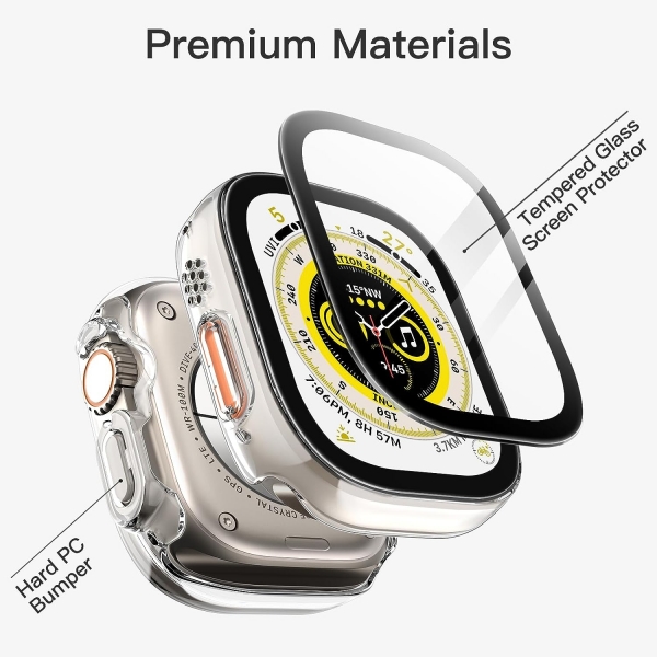 JETech Apple Watch Ultra 49mm Bumper Klf-Clear