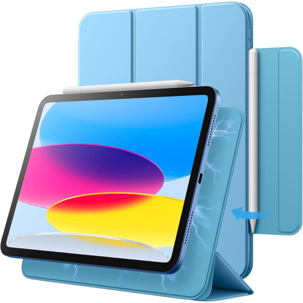 JETech Apple iPad A16 Manyetik Klf (10/11.Nesil)-Sky Blue