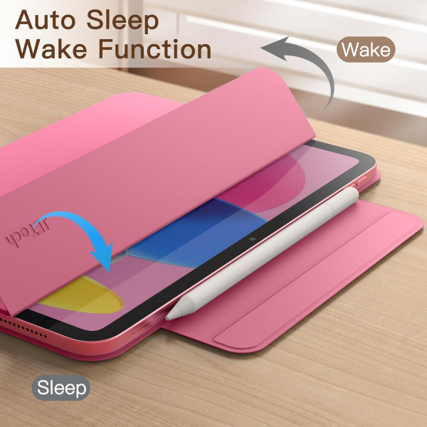 JETech Apple iPad A16 Manyetik Klf (10/11.Nesil)-Pink